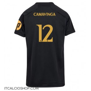 Real Madrid Eduardo Camavinga #12 Terza Maglia Femmina 2023-24 Manica Corta